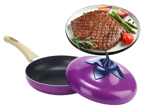 Pentola piccola per cuocere frutta e verdura, cocotte di con coperchio, per piano cottura a induzione, zuppa, bollire il latte, friggere e cuocere a fuoco lento