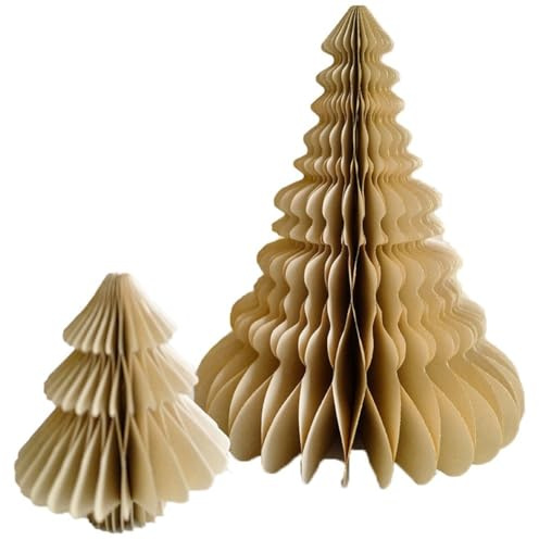 Ppmter 2 Stück Wabenpapier-Weihnachtsbaum-tischdekorationen, Mini-weihnachtsbäume in Wabenform, Weihnachtsschmuck Für Partys