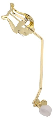Hoement Goldener Posaunen Lyra Notenhalter Klemmen Musikblatt Halter Leicht Tragbar Für Anfänger Marschband Trompete Tenor Saxophon Zubehör