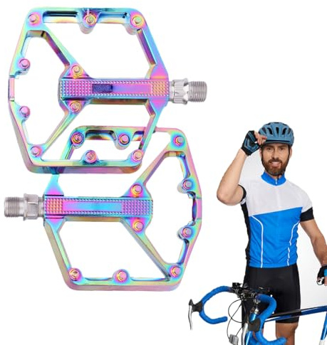 Pedali per bici da corsa – lega di ricambio per pedale | Pedali per bicicletta con perni antiscivolo | per ciclismo, attività all'aperto, viaggi, escursioni, allenamento, allenamento e per
