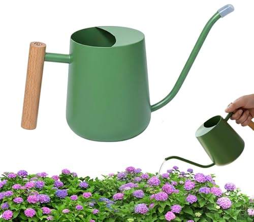 Annaffiatoio per vaso in acciaio annaffiatoio in metallo a becco lungo con design moderno, strumento da giardino interno ed esterno con manico confortevole, vaso per la casa