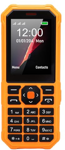 Tosuny Cellulare per Anziani con Tasti Grandi, Telefono Base con Pulsante SOS, Schermo da 2,4, Fotocamera HD, Torcia Elettrica, Radio FM, Bluetooth, Torcia Elettrica, Triplo Slot SIM, (Orange)