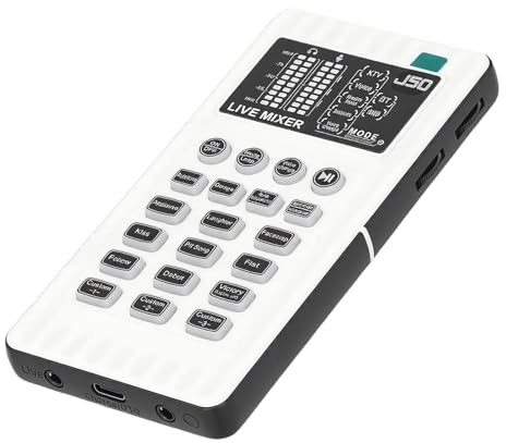 Cuifati Changeur de Voix Portable, Carte Son Bluetooth avec 9 Effets Sonores, 8 Modes Vocaux, Contrôle de Hauteur Réglable, Réduction du Bruit de Réverbération, Plug and Play pour