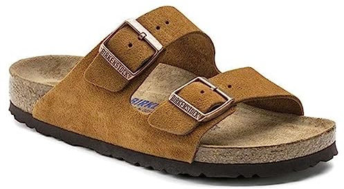 Birkenstock 1009527 Arizona SFB mink, Suede Leather PIANELLE Uomo, Mink EU 37