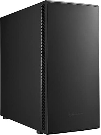 SilverStone Technology SST-SEQ1B - SETA Lautloses Mid-Tower-Gehäuse mit Schalldichtung, unterstützt Motherboards bis SSI-EEB, Schwarz