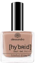 alessandro HYBRID Lack Sinful Glow - Nude Ton - In nur 3 Schritten - perfekte Nägel ohne LED -bis zu 10 Tagen halt! 8 ml