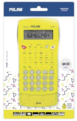Milan® Blíster calculadora científica M228 Serie Acid, Amarillo Milan
