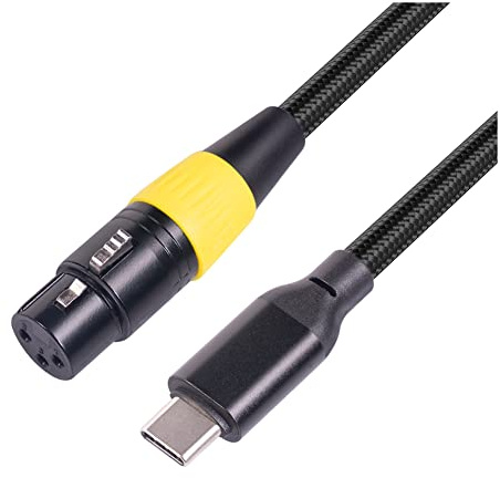 BOFRHME Kabel USB C auf XLR Typ C Stecker auf XLR 3-polig Anschluss Mikrofonkabel Datenkabel Audio für Computer 2 Meter