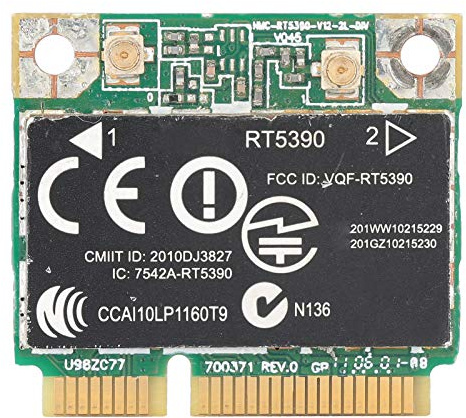 Tbest Scheda di Rete Wireless Adattatore Wi-Fi per Computer Rt5390 SPS 630703‑001 Mini Pcie 802.11N Componenti Interni Perimetro di Rete Rete Domestica e connettività