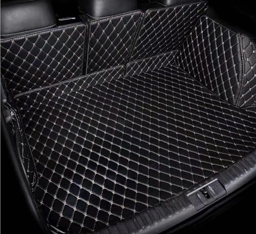 kofferraummatten Für Cupra Für Formentor 2020 2021 2022 2023 Auto Stamm Matten Tablett Auto Matten Teppich Kofferraum schutzmatte (Farbe : 3D Black beige)