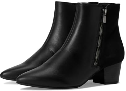 Clarks Collection Women's Ellanie Vibe Ankle Boot, Black Leather, 9.5 M US