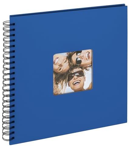 walther design Fun SA-110-Z Album fotografico con rilegatura a spirale, da 30 x 30 cm, colore blu reale
