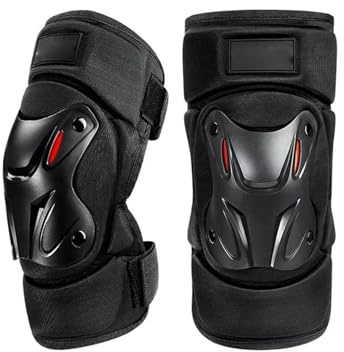 Motorrad-Knieschützer Motorrad-Knieschützer, Ellenbogenschützer, Sturzschutz, Rennschutz, winddicht, warm, für Radfahren, Sport, Rennen Motorrad-Anti-Fall-Schutzausrüstung(A:1 Pair Elbow Pads.)