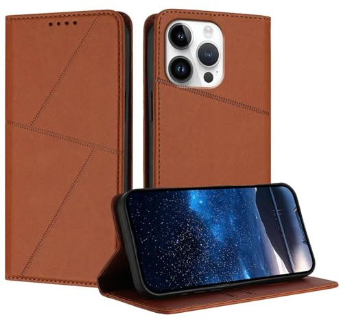 HAOFUGUI Funda Wallet para Moto E40 / E30 / E20, Premium PU Leather con Soporte y Compartimentos para Tarjetas, Premium Cierre Magnético Flip Folio Carcasa Case-Café