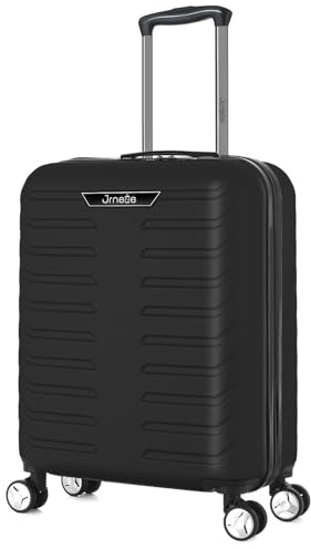 JRNEE Cabin Suitcase 55 x 40 x 20 cm Carry On Hand Luggage - ABS Hard Shell Ryanair Underseat Compatible 20 Inch Travel Bag - Lightweight, Water Resistant, TSA Lock, 360° 4-Spinner Wheels