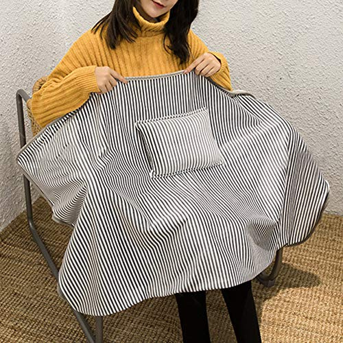 TYCIONG Manta Calefactora Eléctrica USB para el Hogar, Oficina, Pierna, Cuerpo, Funda Cálida, Cojín, Almohadilla Térmica para Leer y Trabajar, Gris Oscuro, 45,3 x 29,5 (Gris oscuro)