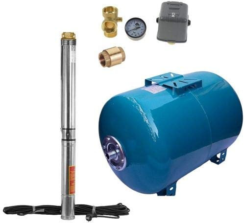 100 L Hauswasserwerk Hauswasserautomat Tiefbrunnenpumpe 9bar 6300l/h Sandresistent bis 5%