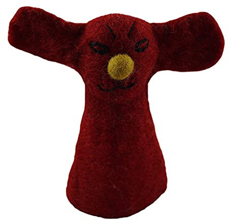 musimon Eierwärmer aus Filz - lustige Tiere - Handmade (rot)