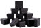BENECREAT 24 Pack Negra Caja de Joya Caja de Cartón Craft con Almohadilla de Terciopelo Elegante para Presentación de Anillo 4.3x4.3x3.3cm