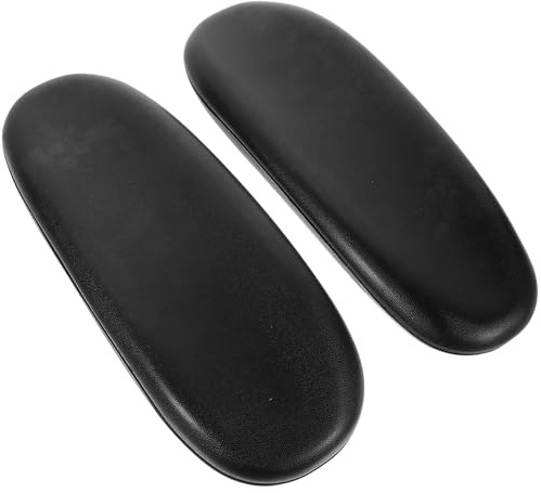 Ersatz Bürostuhl Armlehne Arm Pad Pu Leder Gepolsterte Armlehne Ellenbogen Kissen für Universal Stuhl 2 Stücke (Schwarz)