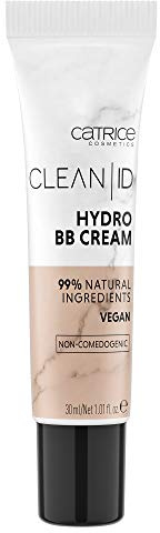 CATRICE Clean ID Hydro BB Cream, Make Up, Foundation, Nr. 010 Light, nude, für sensible Haut, für trockene Haut, für Mischhaut, feuchtigkeitsspendend, natürlich, vegan, ohne Parfüm (30ml)