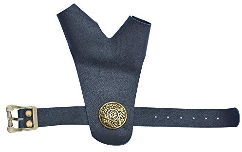 AMEYXGS Bogenschießen Fingerschutz Schießhandschuh Handschuh 2 Finger Leder Fingertabs für Pfeil Jagd Schießen