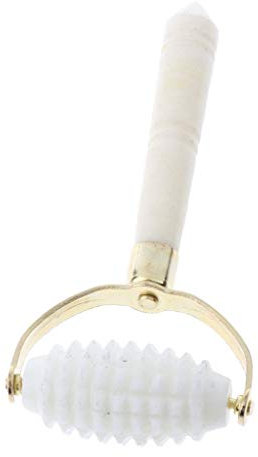 Natural Jade Spiky Trigger Point Facial Massage Roller Face Neck Massager for Dark Circles Puffy Eyes