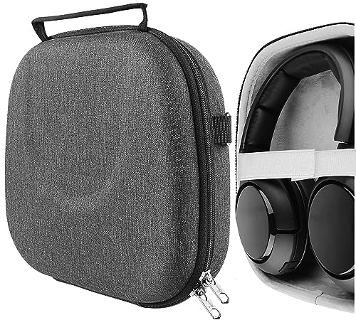 Geekria Shield Kopfhörerhülle kompatibel mit Arctis Nova 3X/5/Pro Wireless X, Ersatz Hartschalen-Reisetasche mit Kabelaufbewahrung (Dunkelgrau)