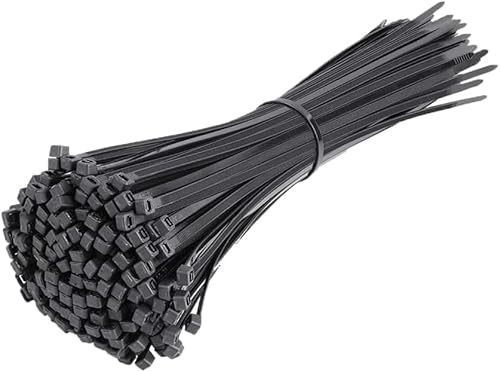 KafTon Black Cable Ties Small Large Long Heavy Duty Self Locking Nylon Cable Tidy Multi-Purpose for Home Office Workshop Garden Garage Plastic Zip Tie Wraps (100, 160mm x 2.5mm)