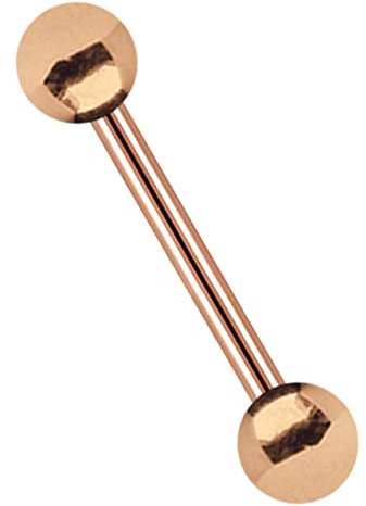 Ohr Piercing, Tragus, Helix, Stab Rosegold in 1,2 mm mit Kugeln