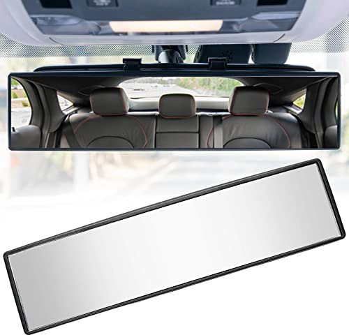 AUTOXBERT Panoramic Rear View Mirror, 300MM Wide Angle Rearview Mirror 11.8IN Convex Interior Clip-on Car Rearview Mirror HD Universal For Car Suv Trucks Vehicles