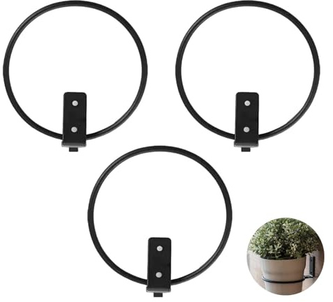 3Pcs 6 Zoll Blumentopf Halter Ring Wand montiert Metall Pflanze Topf Aufhänger Faltbare hängende Halterung Ring Blumentopf Halterung Pflanze Aufhänger Pflanze Wand Aufhänger für drinnen im Freien