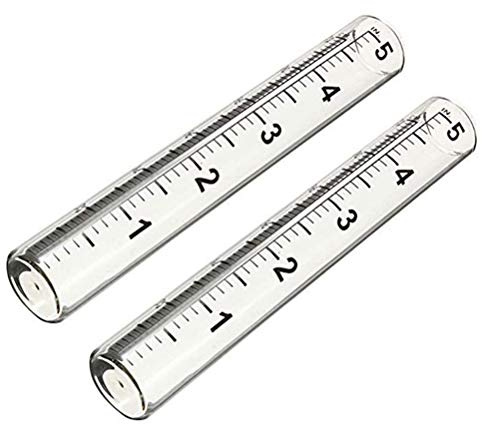 GLOGLOW Clear Glass Rain with Large Numbers for Garden, Yard, Lawn, and Deck, Accurate Rainfall Measurement Tube, Assorted Colors