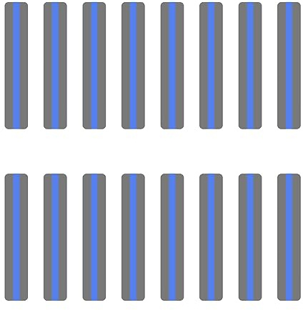 Larcele 16 Pièces Bande de Lecture Guidée Dyslexie, Règle de Lecture de Surbrillance Colorée Règle de Suivi pour Dyslexie Enfants Élèves Lecteurs DDBQ-01 (Bleu)