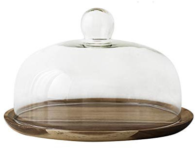 OQHAIR Couvercles Alimentaires, couvercles Anti-éclaboussures, Moule à gâteau en Bois, Plateaux d'affichage de Table à Dessert en Forme de dôme de Cupcake, Assiettes de dégustation de pai