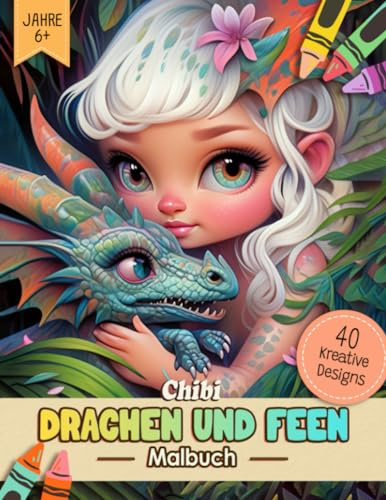 Drachen und Feen Malbuch: Fantastiche Ausmalbuch Malvorlagen Für Erwachsene, Jugendliche Und Kinder | Lustiges Stressabbau & Entspannung Geschenk Für Männer, Frauen, Mädchen Und Senioren