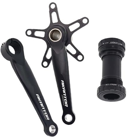 LSRRYD 170mm Fahrrad Kurbelgarnitur Tretlager 68 73mm 130BCD Aluminium Kurbelarme GXP Auf BCD Spider Adapter Hohle Integrierte Kurbel Garnitur