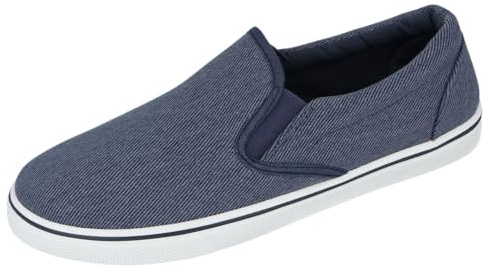 Mens Canvas Mesh Slip On Espadrilles Casual Low Top Plimsoll Trainers Size 7-12 (Light Denim, UK Footwear Size System, Adult, Men, Numeric, Medium, 9)