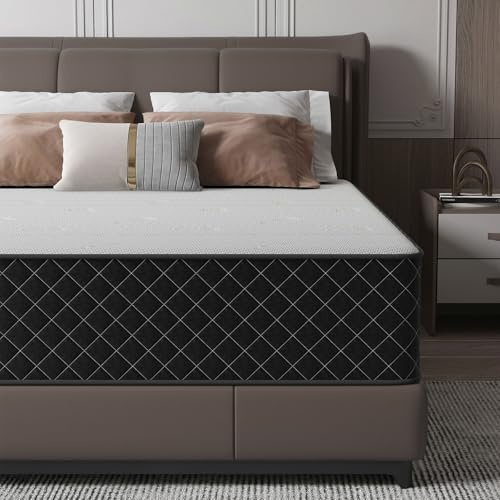 MOLPHIT 10 Inch Single Mattress, 7-Zone Hybrid Mattress with Memory Foam and Individual Pocket Springs, Features Motion Isolation & Pressure Relief, Medium Firm Mattresses in a Box, 90x190x25cm