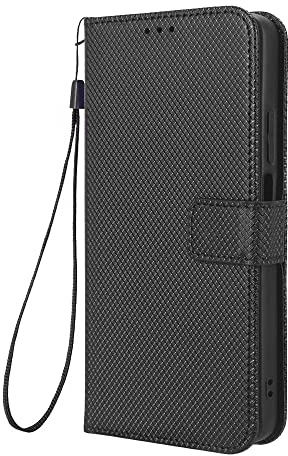 RonRun für ZTE Nubia Red Magic 9S Pro Hülle, Handyhülle Leder mit Kartenhalter, Klappbar Voll Schützendes, Schwarz