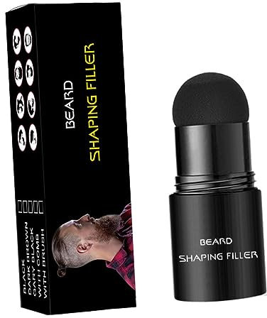HONMEET Bartfüll Stick Kompakt Schwarz Bartformer Bart Concealer Für Männer Mit Minibürste Bartpflege Für Dichteres Bartbild Reise Einsatz