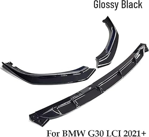 ZHOUFUDA Auto Frontspoiler Lippe Frontschürze Lippenspoiler für BMW 5 Series 2021+ G30 G31 G38 M Sport, Frontstoßstange ABS Splitter Lip Spoiler Kinnschutz Lip Diffusor Splitter Body Kit