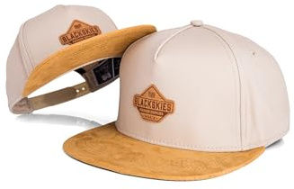 Blackskies® Essentials Snapback Cap Set De 2 Padres E Hijos Look A Juego Gorra De Béisbol Regalo Mini-Me Basecap Papá-Hijo Y Mamá-Hija Beige-Marrón-Marrón - 49-54 cm