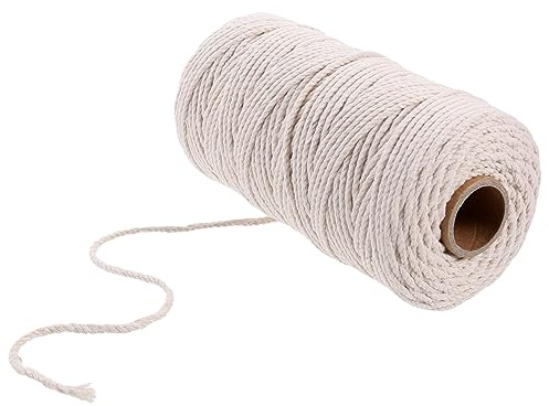 Garneck Spago Da Macellaio in Cotone 3 Mm, Filo Da Cucina Per Imballaggio Carne, Resistente e Sicuro Per Uso Domestico, Rotolo Da Per Affumicatura e Cottura
