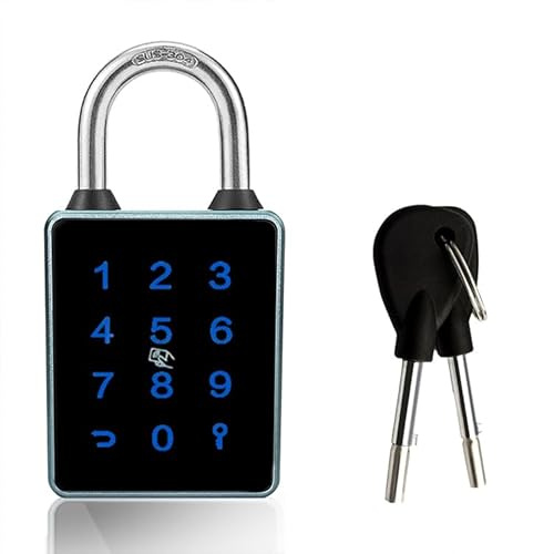 Sxmrmnx TTLock - Candado con contraseña para pantalla táctil, RFID IC, llave de seguridad para el hogar, impermeable, para gabinete