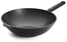 Woll – Wok et poêle à sauté Eco Logic QXR Ø 32 cm, hauteur 10 cm, avec manche amovible – wok antiadhésif sans PFAS, compatible four – poêle induction – poêle pour induction – poêle à sauté