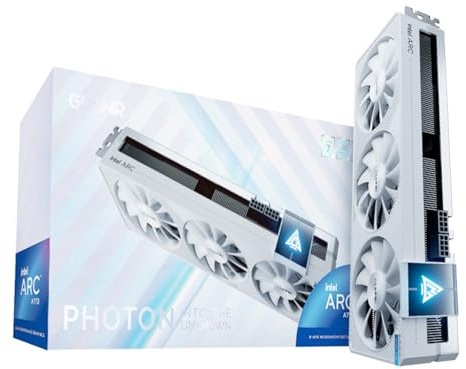 GUNNIR Intel Arc A770 Photon 16GB GDDR6 2400MHz Triple Fan Scheda grafica, 2400MHz, 3xDP 2.0 + HDMI 2.0, GPU Intel per giochi 4K, creazione di contenuti e VR (A770 Photon 16GB GDDR6 - bianco)
