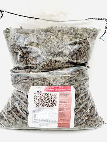 4,5 kg Tourteau de Ricin Bouchon- Engrais organique NF U 42-001-2 – Utilisable en Agriculture Biologique - Conditionné en France