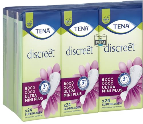 Ultra Mini Plus Slipeinlagen – Damenbinden – 24 Stück – 5er Pack – Diskrete & komfortable Hygiene