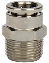 HBGNZU 1 Stück Druckluftschlauch-Schlauchverbinder mit BSP-Außengewinde, Schnellkupplung, Feinverschraubung aus Kupfer(8mm,1/2)